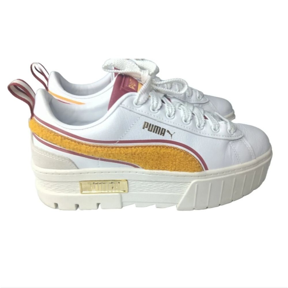 Puma Mayze New Heritage Shoes Women's Size 7.5 White Apricot'